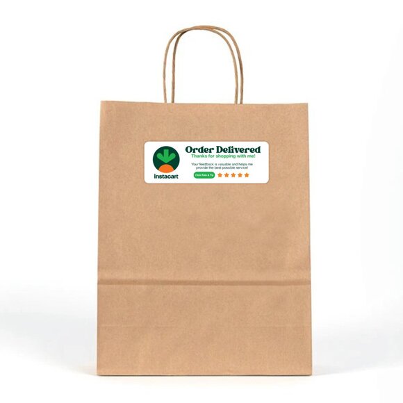Instacart Delivery Rating Sticker Labels – (48 ct) - Picture 3 of 4